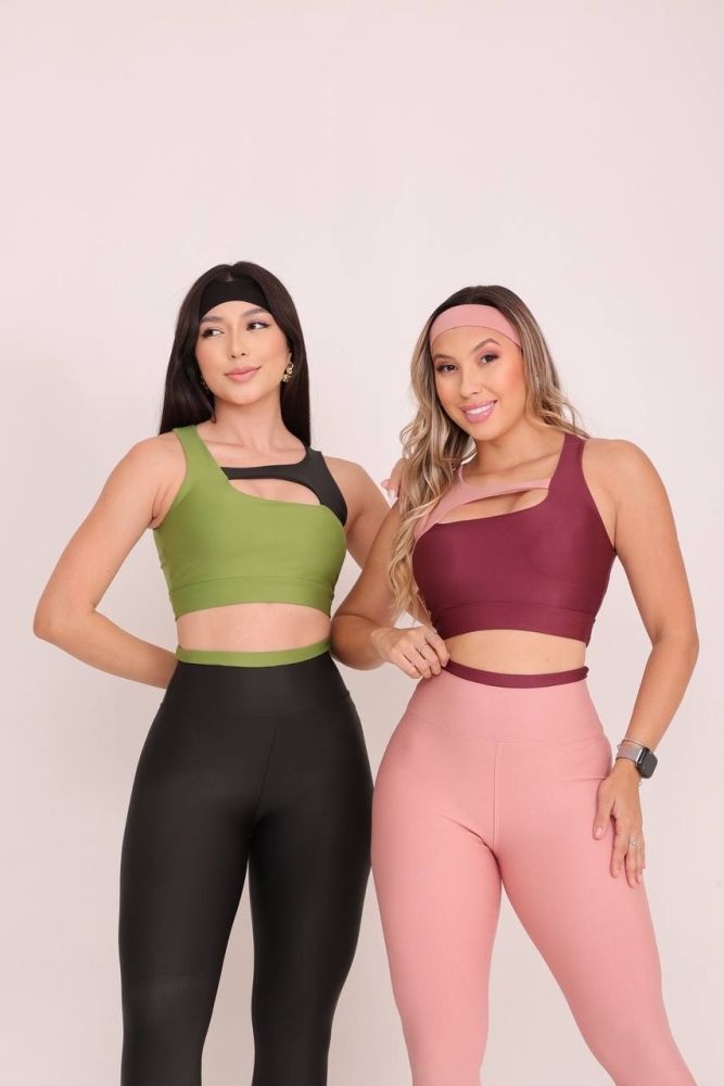 Conjunto Glow Legging vinho rose